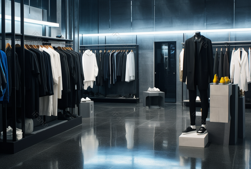 空无一人的男士纯色商务风格服装售卖实体店,高清,摄影图,摄影图片,图片大全,摄影图免费下载
